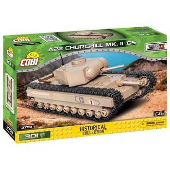 Set de constructie Cobi, Tanc A22 Churchill MK II CS M, 301 piese Set de constructie Cobi, Tanc A22 Churchill MK II CS M, 301 piese