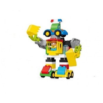 Set constructie cuburi Robot 49 piese Set constructie cuburi Robot 49 piese