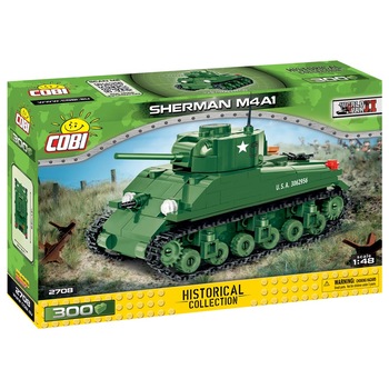 Set de constructie Cobi, Tanc Sherman M4A1 M, 300 piese Set de constructie Cobi, Tanc Sherman M4A1 M, 300 piese