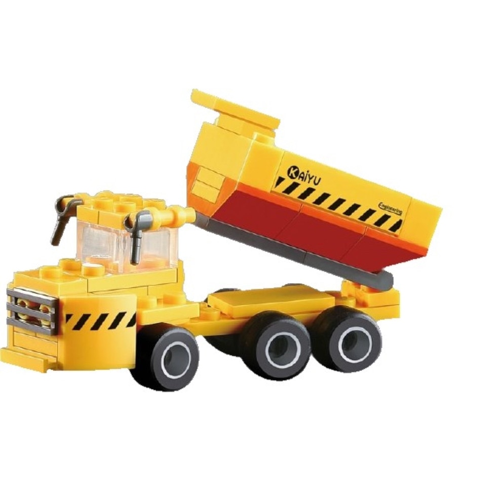 Set de construit Blocki My City, Basculanta, 59 piese Multicolor, 6 ani +