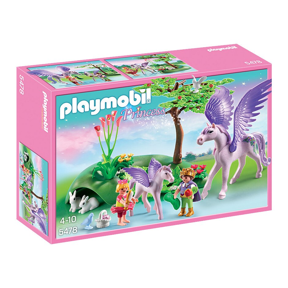 Set 63 piese, Playmobil Princess - copii cu pegasi