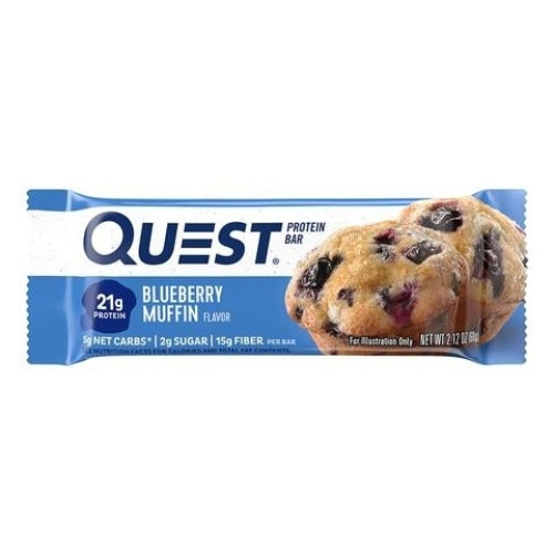 Inlocuitor de Masa - Baton Proteic, GNC Quest Protein Bar, cu Aroma de Briose cu Afine, 60g