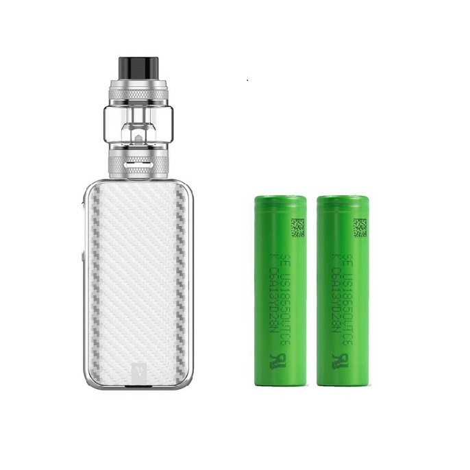 Kit Tigara Electronica Vaporesso Luxe II ,NRG-S ,220W ,8ml ,Silver + 2 Acumulatori Sony VTC6 6000mAh
