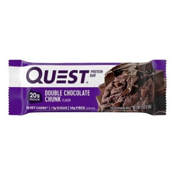 Inlocuitor de Masa - Baton Proteic, GNC Quest Protein Bar, cu Aroma de Ciocolata, 60g