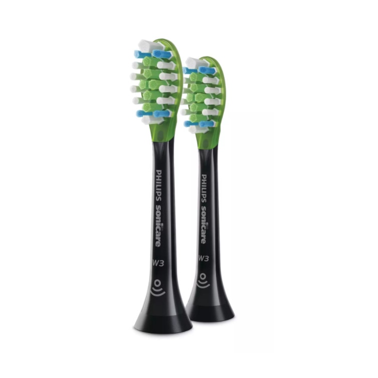 Pachet de 2 Capete Philips Premium Periuta Electrica, Rigidatea perilor Moale/Mediu, Recunoasterea capului de periere, Dimensiune Standard, Negru