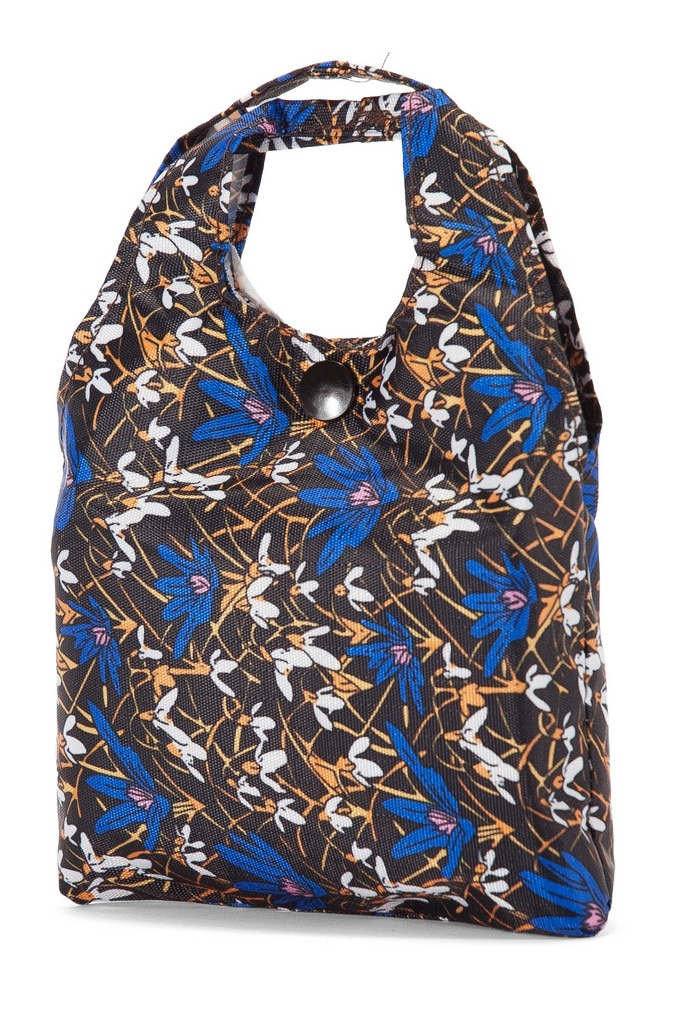 Geanta Cumparaturi, Pliabila, Benzi, BZ 5554, Imprimeu 4, Alb/Negru/Albastru