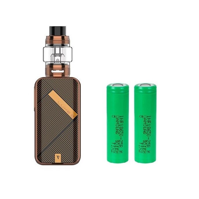 Kit Tigara Electronica Vaporesso Luxe II ,NRG-S ,220W ,8ml ,Bronze Stripe + 2 Acumulatori Samsung 5000mAh