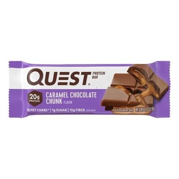 Inlocuitor de Masa - Baton Proteic, GNC Quest Protein Bar, cu Aroma de Caramel si Ciocolata, 60 g Inlocuitor de Masa - Baton Proteic, GNC Quest Protein Bar, cu Aroma de Caramel si Ciocolata, 60 g