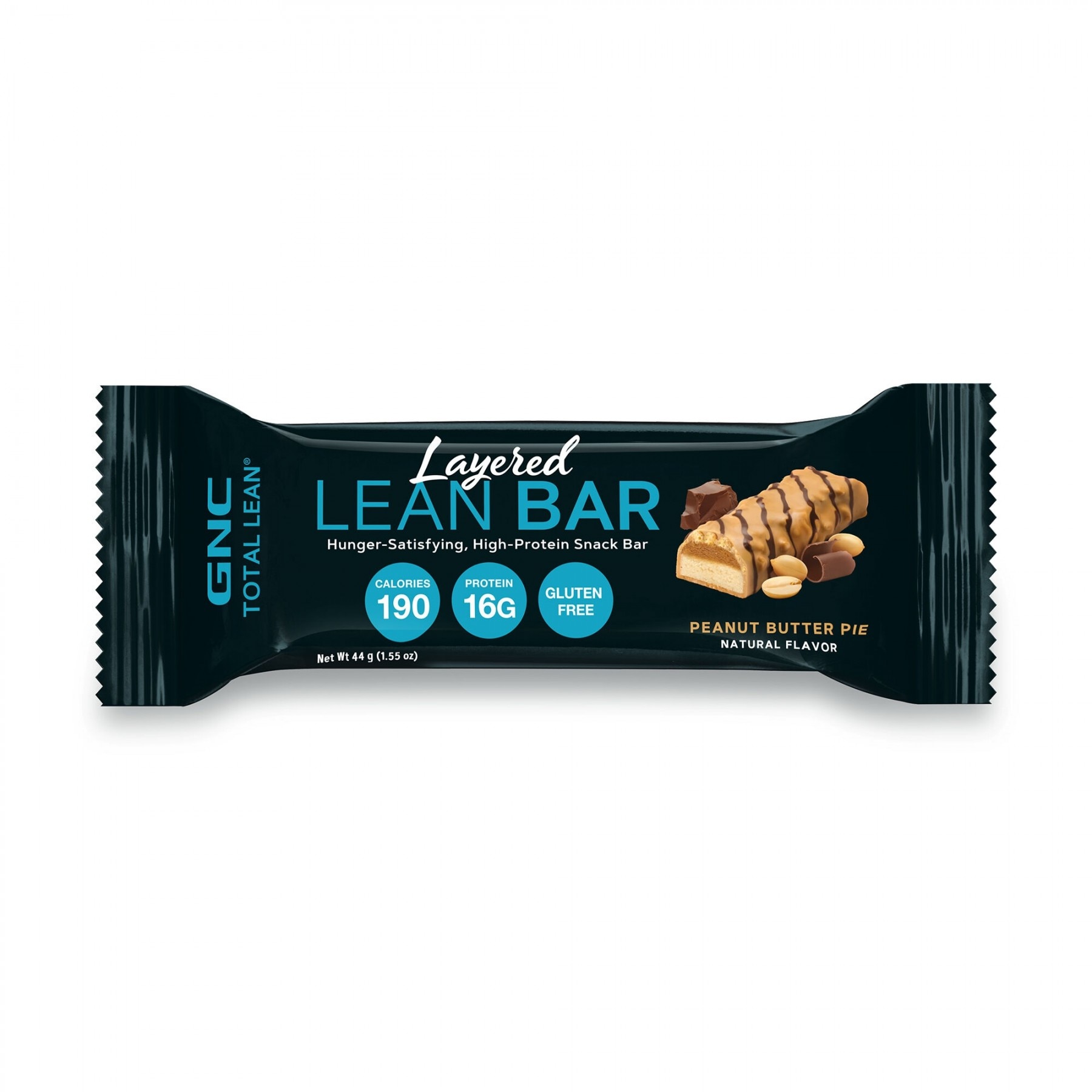 Inlocuitor de Masa - Baton Dietetic, GNC Total Lean Layered Lean Bar, cu Aroma de Placinta de Unt de Arahide, 44g