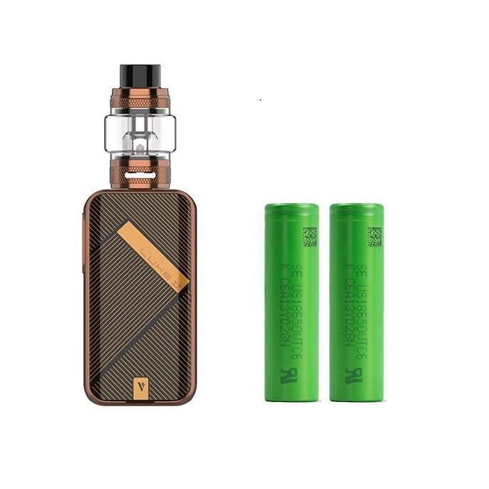 Kit Tigara Electronica Vaporesso Luxe II ,NRG-S ,220W ,8ml ,Bronze Stripe + 2 Acumulatori Sony VTC6 6000mAh