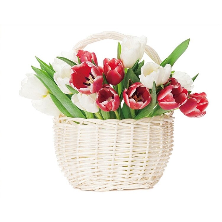 Sticker geam - aranjament floral in cos impletit, 42 x 30 cm, W8182.3