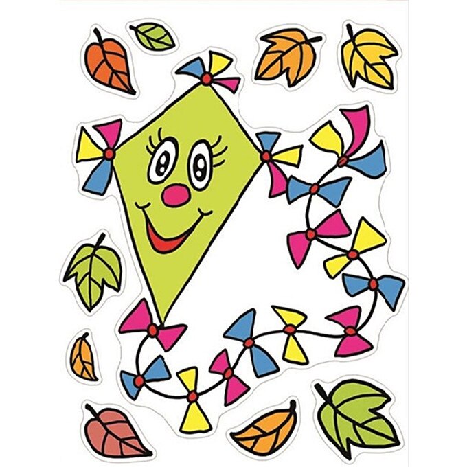 Sticker geam zmeu verde, 42 x 30 cm