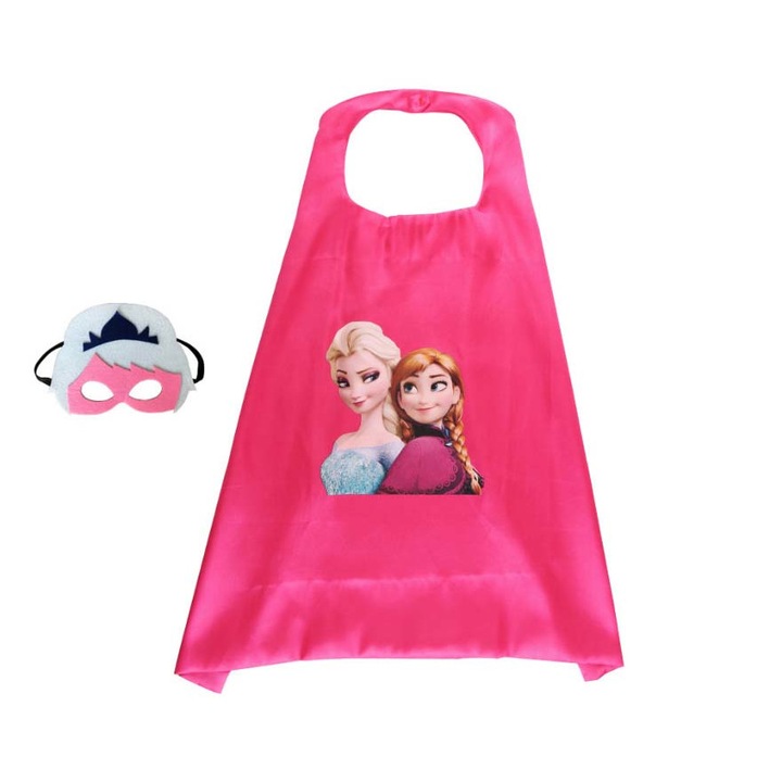 Pelerina Frozen roz, 70x70 cm