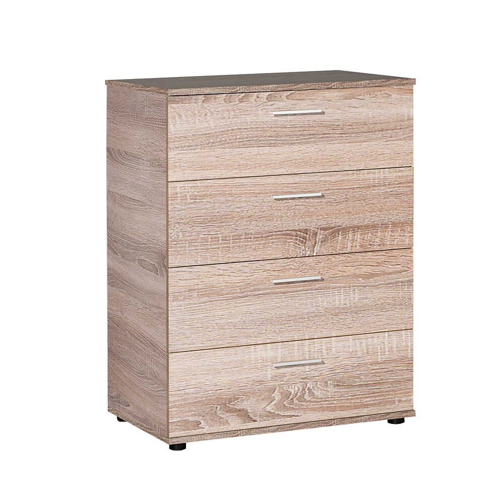 Comoda Adore Trendline, 4 sertare , Latte , 73 x 96 x 44 cm