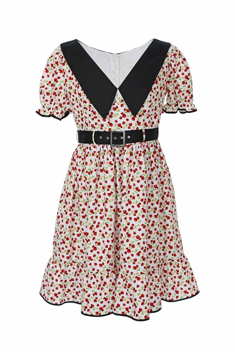 ambar studio, Tabitha epermintás ruha, Piros/Fehér/Zöld