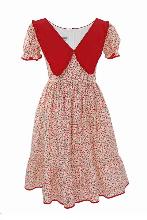 ambar studio, Luanna bővülő fazonú virágmintás ruha, Többszínű