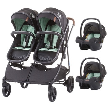 Carucior gemeni Chipolino Duo Smart 3 in 1 mint Carucior gemeni Chipolino Duo Smart 3 in 1 mint