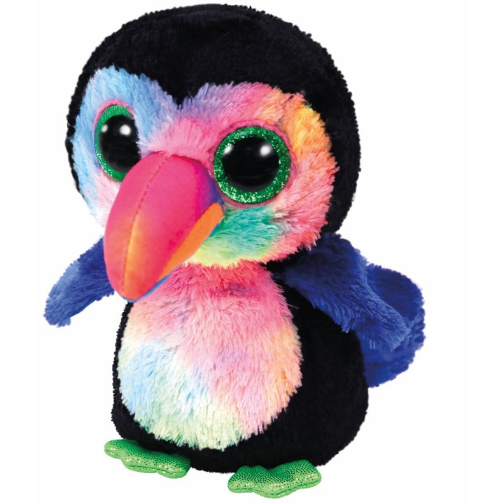 Jucarie de plus TY - Beanie Boos, Beaks Pasarea Tucan, 15 cm