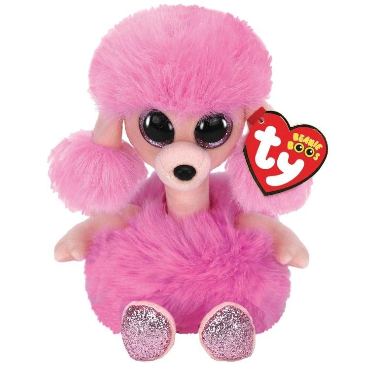Jucarie de plus TY - Beanie Boos, Catel Poodle Cu Gatul Lung, 15 cm