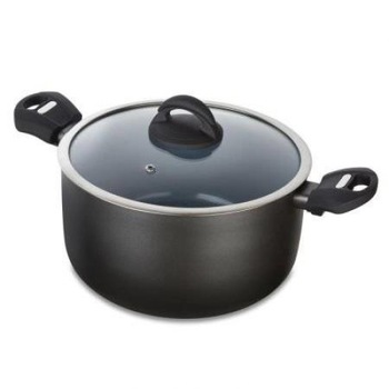 Cratita din aluminiu cu finisaj gri si capac din sticla Tower T80304, capacitate 5L, diametru 24 cm, potrivita pentru toate sursele de caldura Cratita din aluminiu cu finisaj gri si capac din sticla Tower T80304, capacitate 5L, diametru 24 cm, potrivita pentru toate sursele de caldura