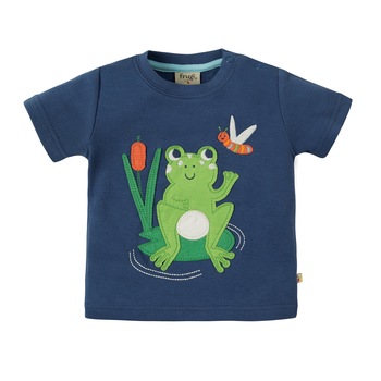 Tricou “Oac Oac Diri-Diri-Da”, bumbac organic, albastru, copii Tricou “Oac Oac Diri-Diri-Da”, bumbac organic, albastru, copii