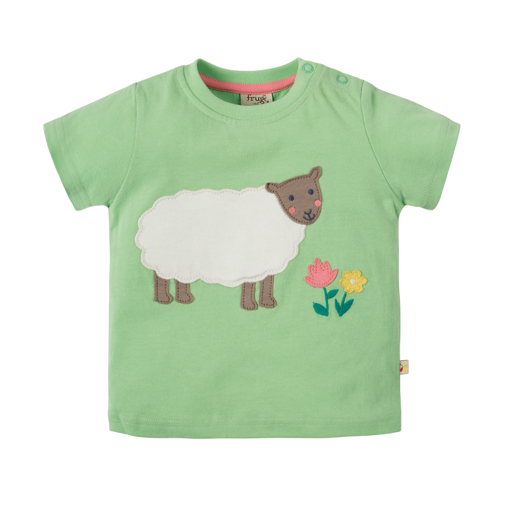 Tricou “Oita pe imas”, bumbac organic, verde, bebe