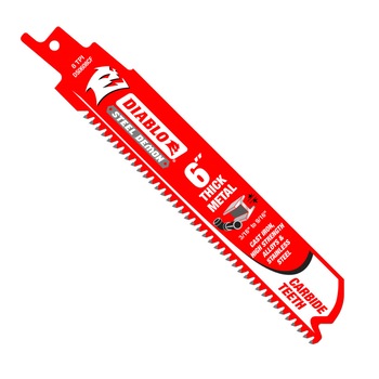 Set 5 panze pentru fierastrau sabie, Diablo DS0608CF, 8TPI, 152mm, Carbide Teeth, taiere metal Set 5 panze pentru fierastrau sabie, Diablo DS0608CF, 8TPI, 152mm, Carbide Teeth, taiere metal