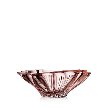 Bol din cristal, Bohemia, Plantica Pink ,33 cm Bol din cristal, Bohemia, Plantica Pink ,33 cm