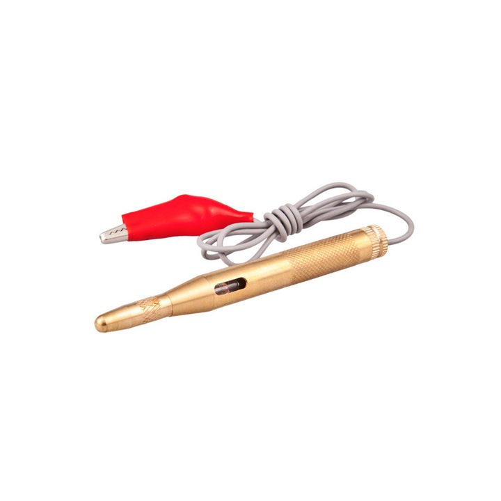 Autós feszültségmérő 12-24V fém, ceruza típusú