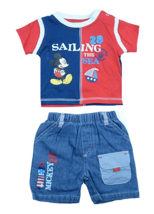 2 db-os pólóból és nadrágból álló szett fiúknak Sun City Mickey Mouse AQE0016, Multicolor