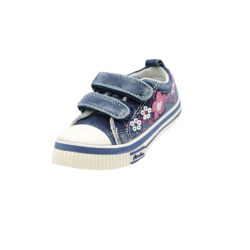 Tenisi din panza pentru fete American Club 476/17A, Bleumarin