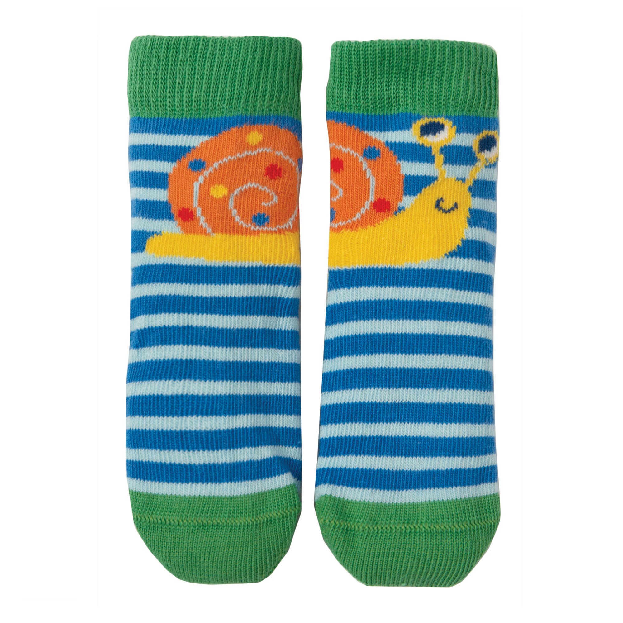 Sosete, melcul sprinten, bumbac organic, multicolor, copii 6-12 luni