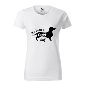Tricou basic femei personalizat, Adler, bumbac, alb XL A long day Tricou basic femei personalizat, Adler, bumbac, alb XL A long day