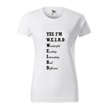 Tricou basic femei personalizat, Adler, bumbac, alb , XS WEIRD