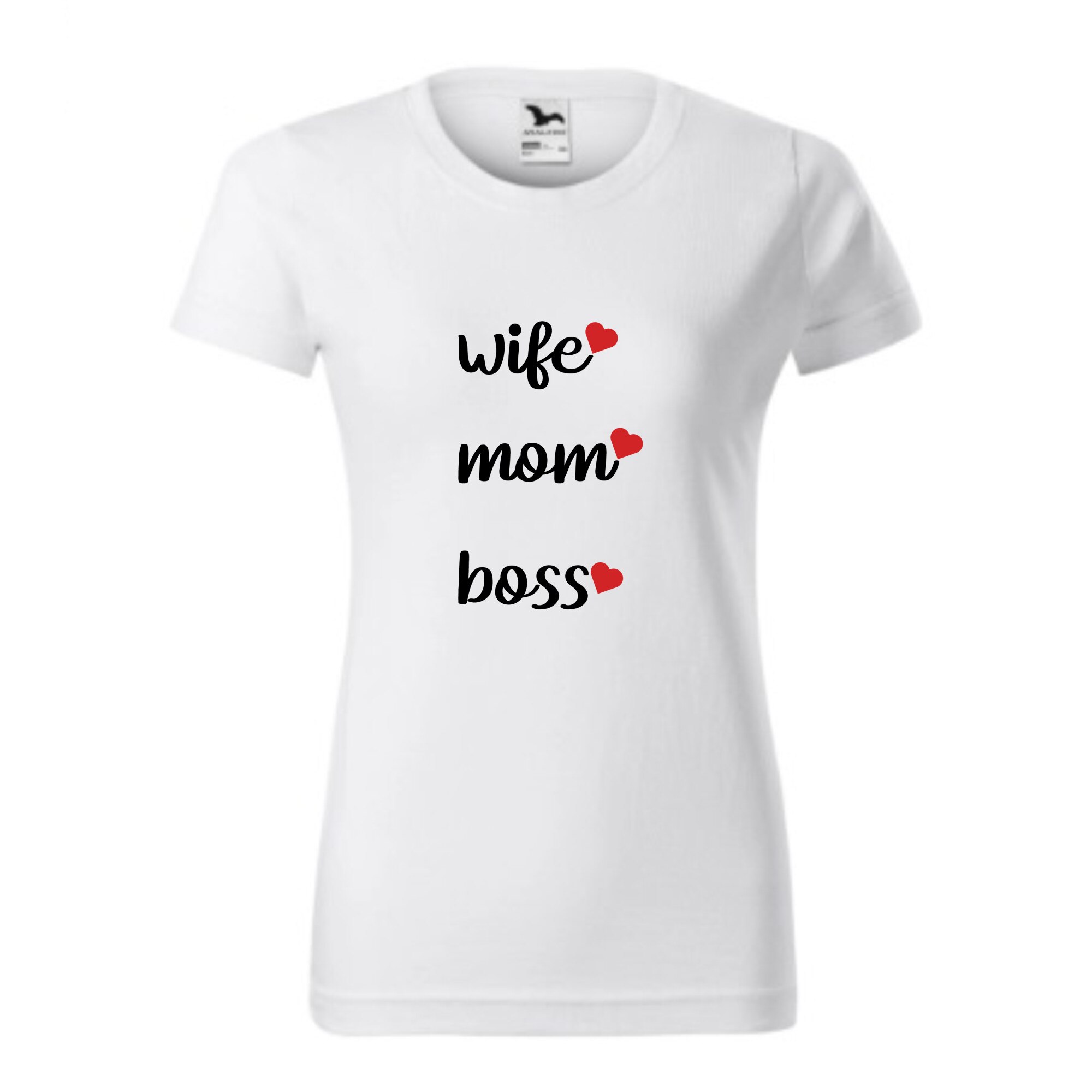 Tricou basic femei personalizat, Adler, bumbac, alb L Nevasta, mama, sefa