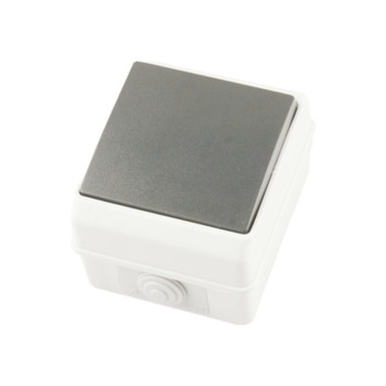 Intrerupator Electronin, PT, 10A, IP54, alb/gri Intrerupator Electronin, PT, 10A, IP54, alb/gri