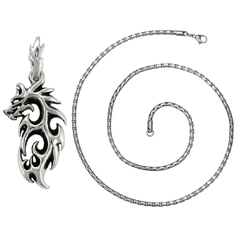 Lant inox, pandantiv model gotika