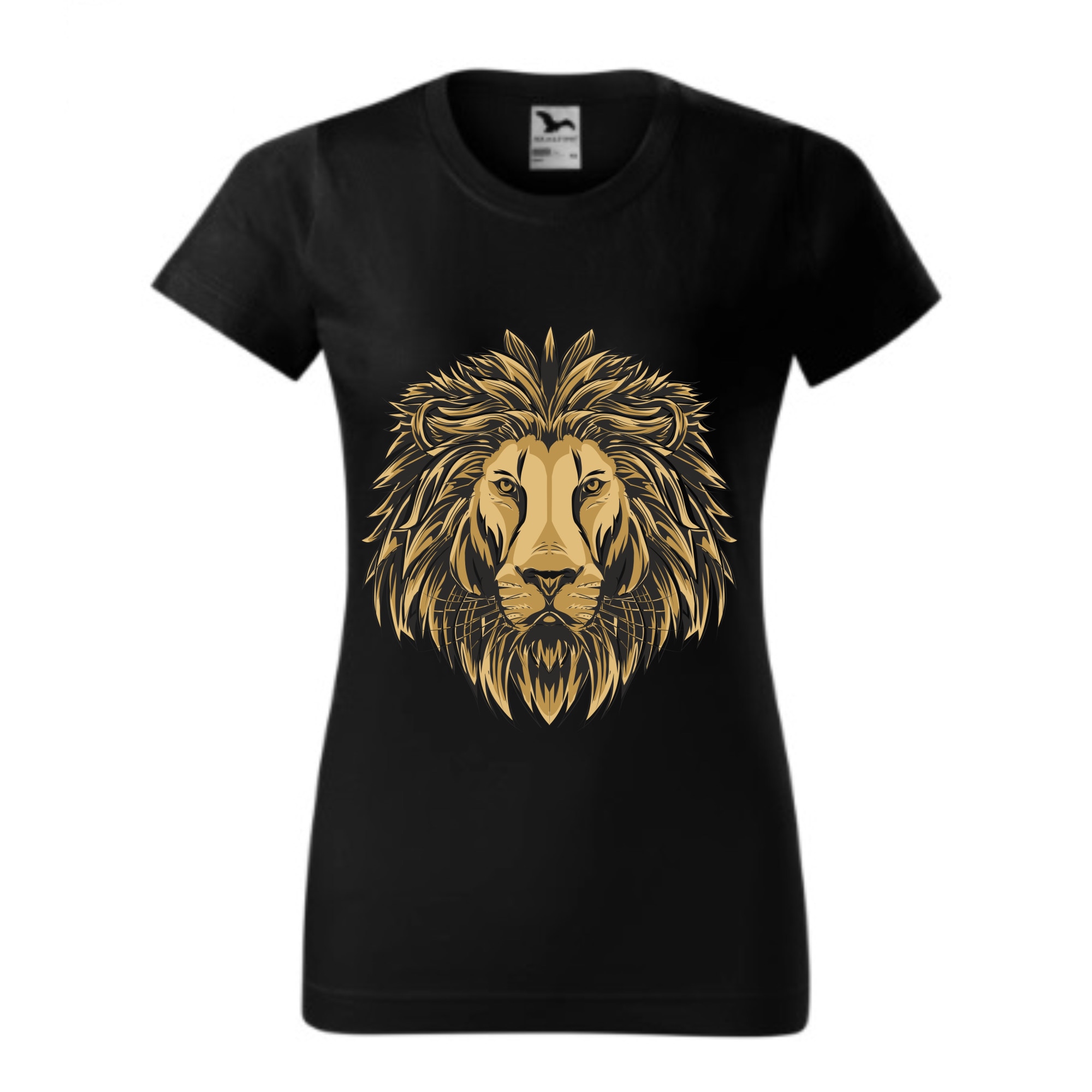 Tricou basic femei personalizat, Adler, bumbac, negru M Regele leu