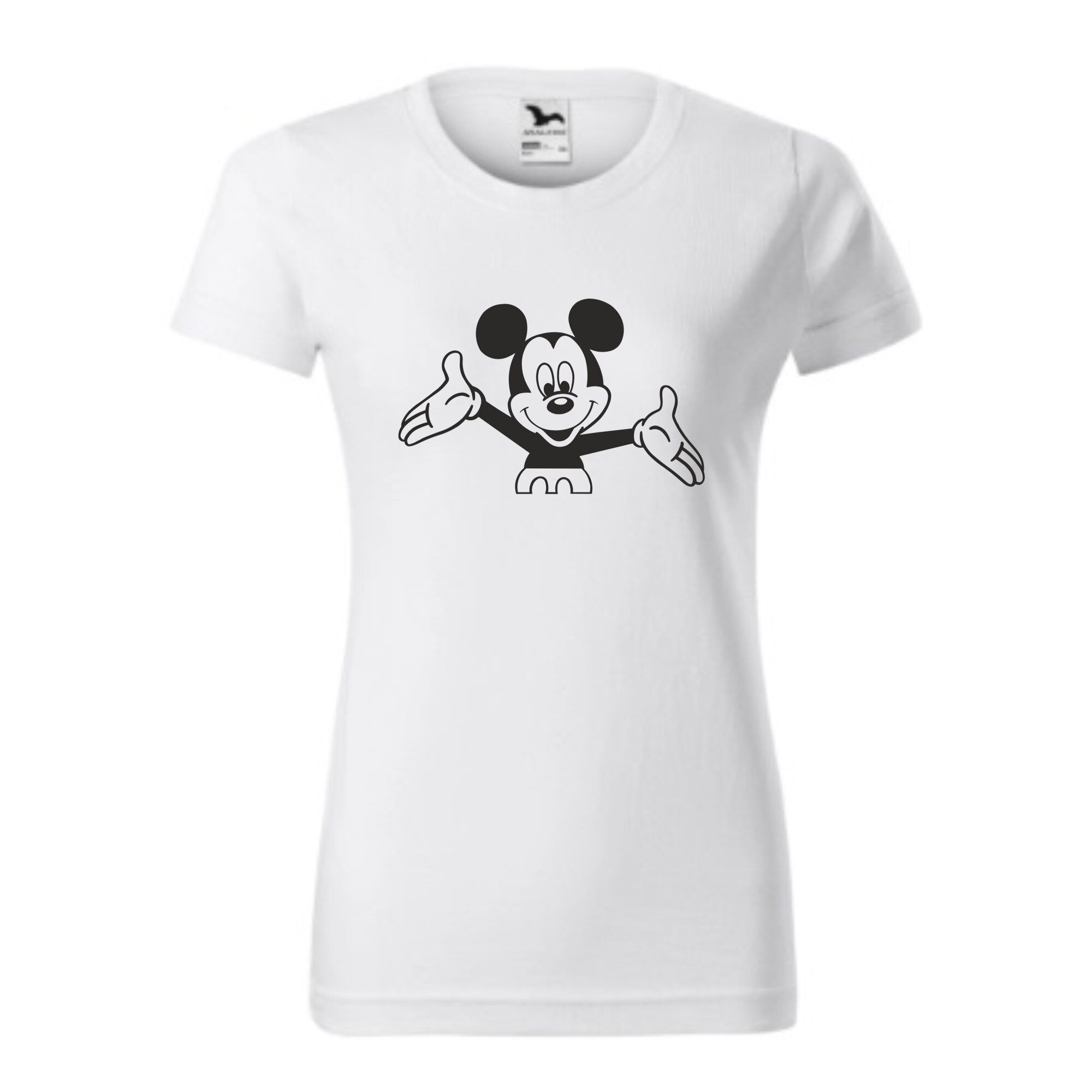 Tricou basic femei personalizat, Adler, bumbac, alb XL Mickey