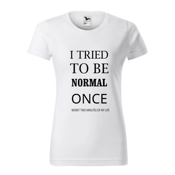 Tricou basic femei personalizat, Adler, bumbac, alb XXL I tried to be normal Tricou basic femei personalizat, Adler, bumbac, alb XXL I tried to be normal