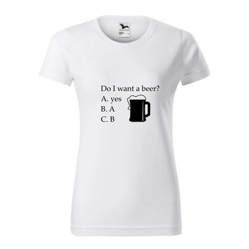 Tricou basic femei personalizat, Adler, bumbac, alb L Bere Tricou basic femei personalizat, Adler, bumbac, alb L Bere