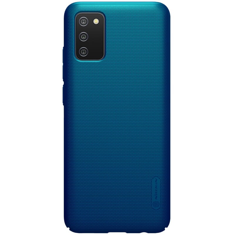 Husa protectie spate din plastic texturat albastru, pentru Samsung Galaxy A02s- Nillkin Frosted Shield