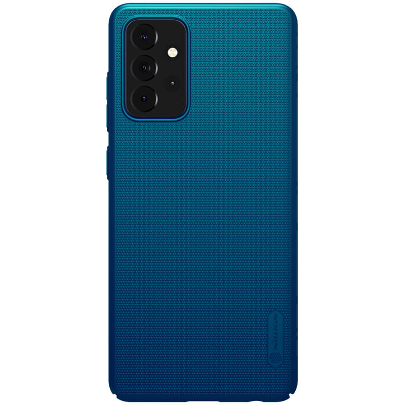 Husa protectie spate din plastic texturat albastru, pentru Samsung Galaxy A72(5G)- Nillkin Frosted Shield