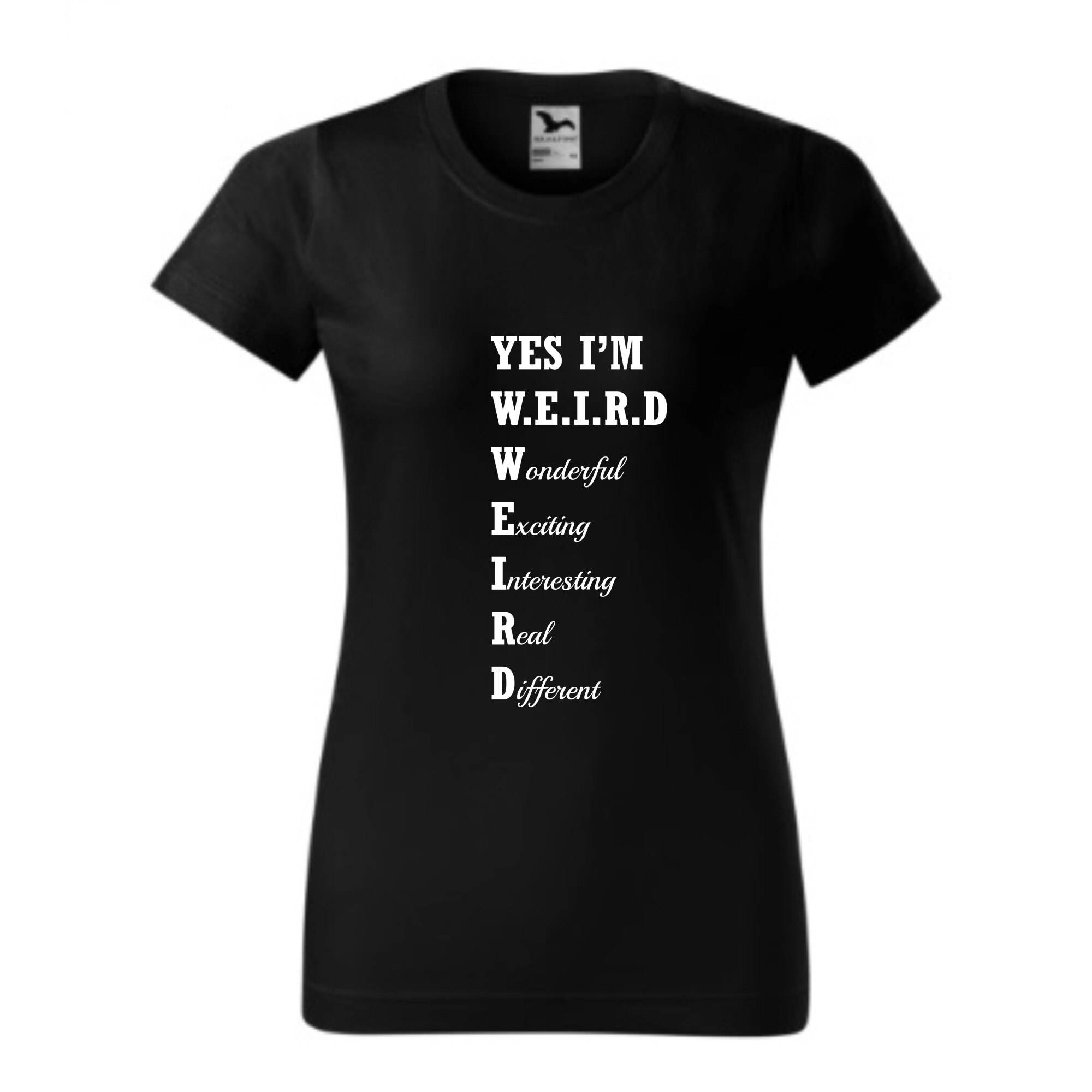 Tricou basic femei personalizat, Adler, bumbac, negru XXL WEIRD