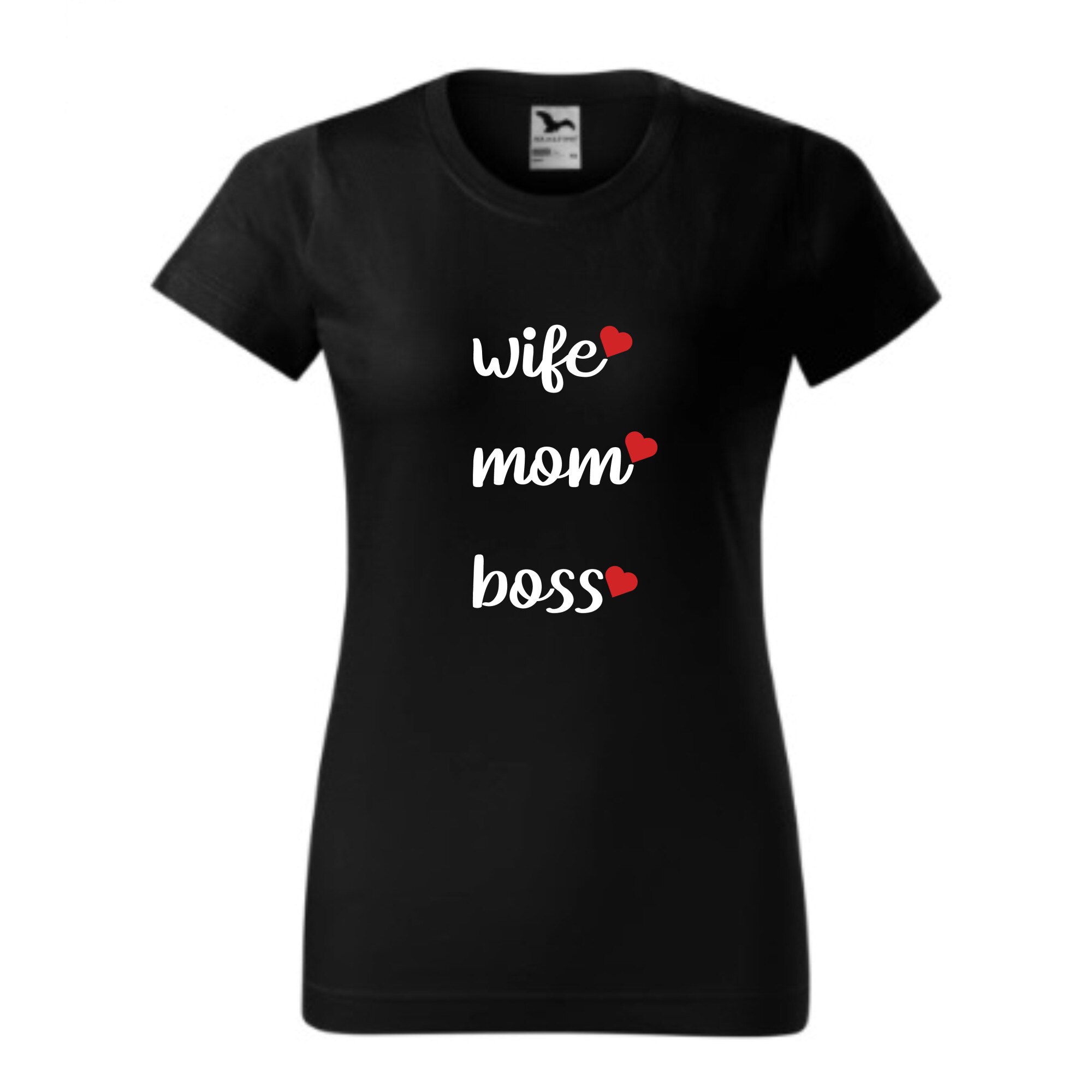 Tricou basic femei personalizat, Adler, bumbac, negru L Nevasta, mama, sefa