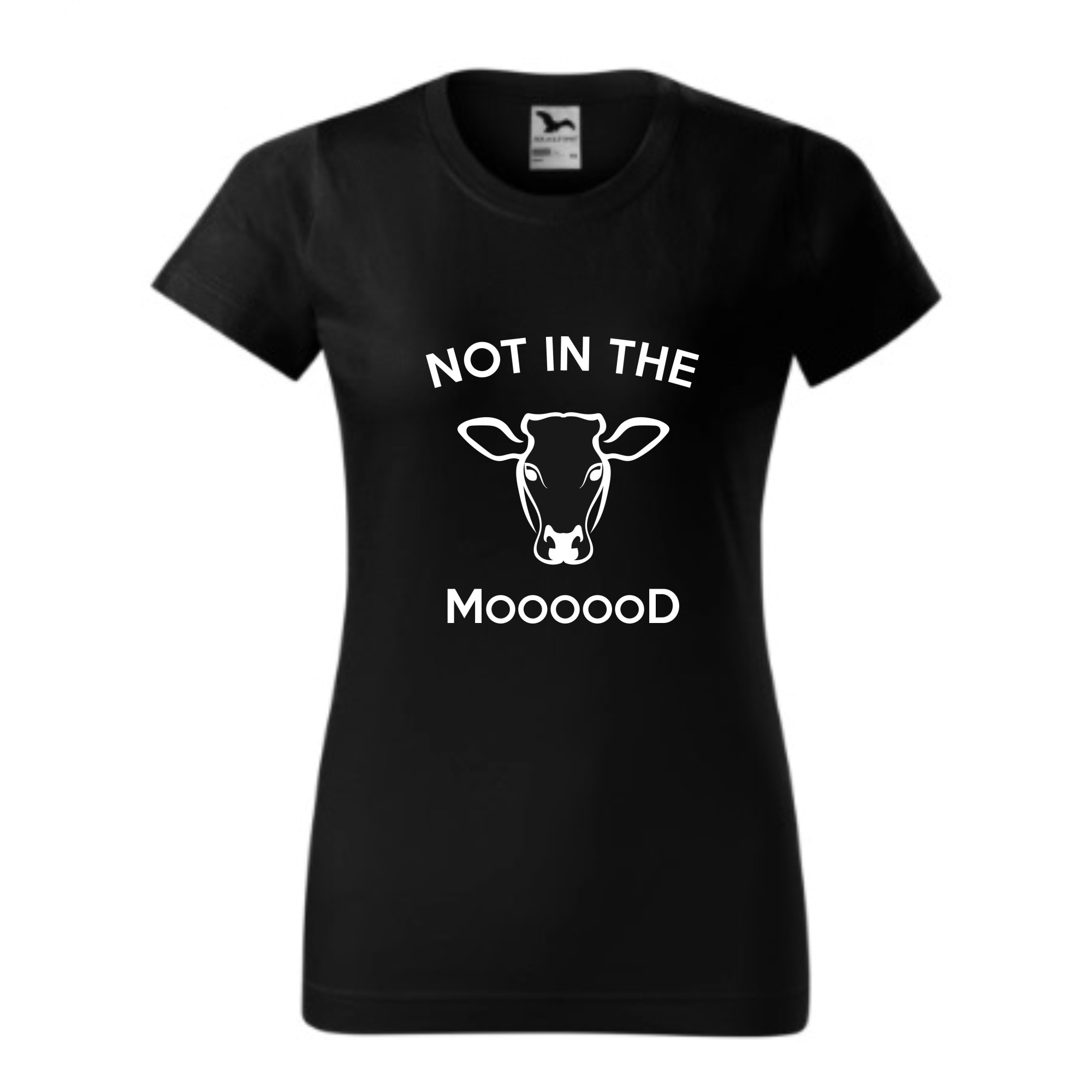 Tricou basic femei personalizat, Adler, bumbac, negru XL Not in the mood