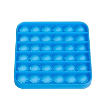 Jucarie senzoriala antistres Pop it Now, din silicon, 12.5x12.5 cm, albastru Jucarie senzoriala antistres Pop it Now, din silicon, 12.5x12.5 cm, albastru
