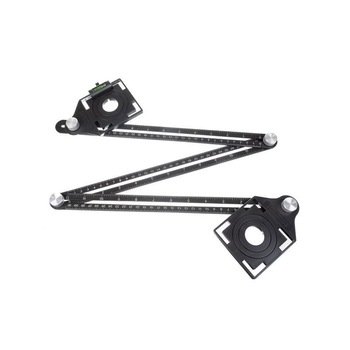 Sablon pentru marcare si gaurire gresie si faianta, cu 3 laturi, masurare unghiuri, 3x300mm Sablon pentru marcare si gaurire gresie si faianta, cu 3 laturi, masurare unghiuri, 3x300mm