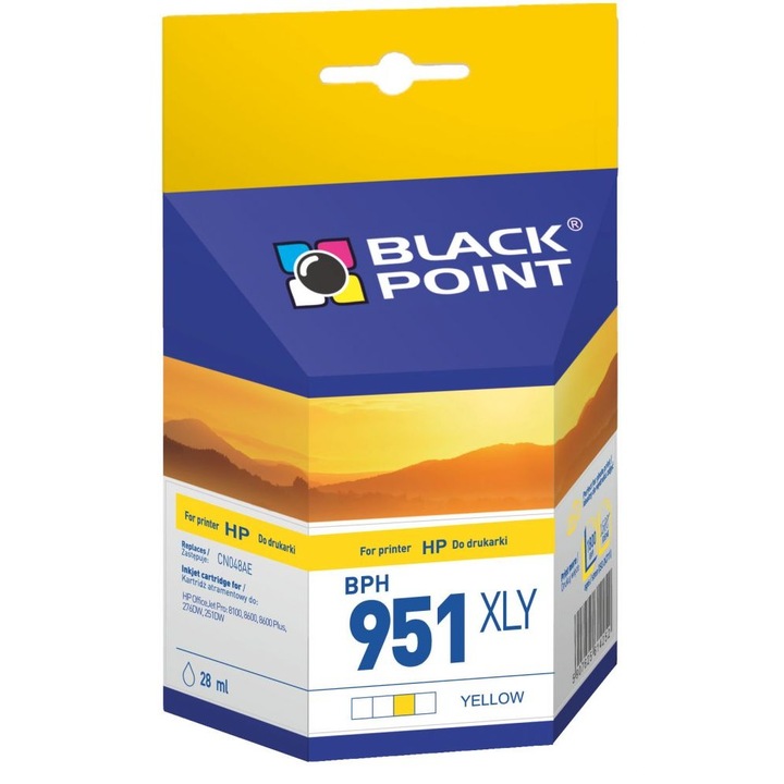Black Point patron BPH951XLY (HP CN048AE) sárga