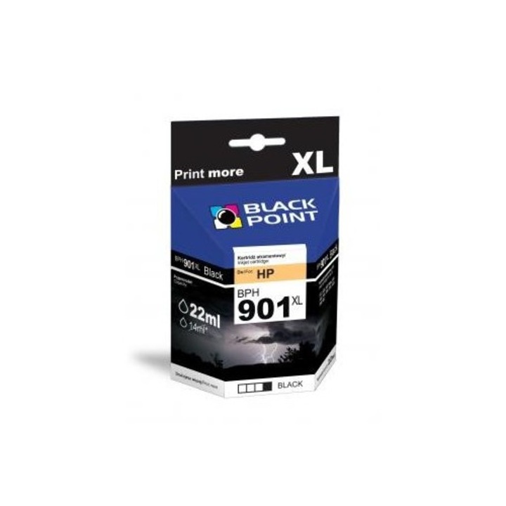 Black Point patron BPH901XLBK (HP CC654AE) fekete